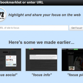 inFocus permet de partager une portion d'une page Web