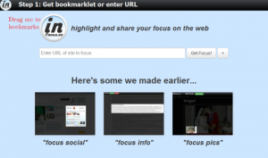 inFocus permet de partager une portion d&rsquo;une page Web